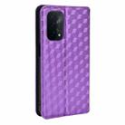 For OPPO A93 5G / A74 5G / A54 5G Cubic Grid Texture Flip Leather Phone Case(Purple) - 3