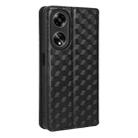 For OPPO A98 5G / F23 5G / A1 5G Cubic Grid Texture Flip Leather Phone Case(Black) - 3