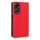 For OPPO A98 5G / F23 5G / A1 5G Cubic Grid Texture Flip Leather Phone Case(Red) - 3