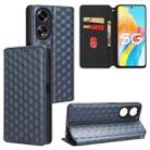 For OPPO A98 5G / F23 5G / A1 5G Cubic Grid Texture Flip Leather Phone Case(Blue) - 1