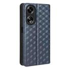 For OPPO A98 5G / F23 5G / A1 5G Cubic Grid Texture Flip Leather Phone Case(Blue) - 3