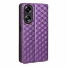 For OPPO A98 5G / F23 5G / A1 5G Cubic Grid Texture Flip Leather Phone Case(Purple) - 3