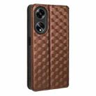 For OPPO A98 5G / F23 5G / A1 5G Cubic Grid Texture Flip Leather Phone Case(Brown) - 3