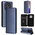 For OPPO F29 5G Global Cubic Grid Texture Flip Leather Phone Case(Blue) - 1