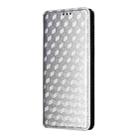 For OPPO F29 5G Global Cubic Grid Texture Flip Leather Phone Case(Silver) - 2