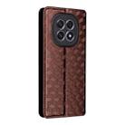 For OPPO F29 5G Global Cubic Grid Texture Flip Leather Phone Case(Brown) - 3