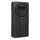 For OPPO Find X6 Pro Cubic Grid Texture Flip Leather Phone Case(Black) - 3