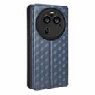 For OPPO Find X6 Pro Cubic Grid Texture Flip Leather Phone Case(Blue) - 3