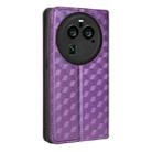 For OPPO Find X6 Pro Cubic Grid Texture Flip Leather Phone Case(Purple) - 3