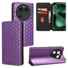 For OPPO Find X6 Cubic Grid Texture Flip Leather Phone Case(Purple) - 1