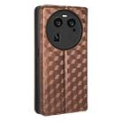 For OPPO Find X6 Cubic Grid Texture Flip Leather Phone Case(Brown) - 3