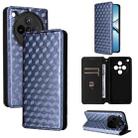 For OPPO Find X8 5G Cubic Grid Texture Flip Leather Phone Case(Blue) - 1
