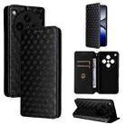 For OPPO Find X8 Pro 5G Cubic Grid Texture Flip Leather Phone Case(Black) - 1