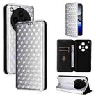For OPPO Find X8 Pro 5G Cubic Grid Texture Flip Leather Phone Case(Silver) - 1