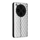 For OPPO Find X8 Pro 5G Cubic Grid Texture Flip Leather Phone Case(Silver) - 3