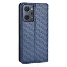 For OPPO Reno7 A Cubic Grid Texture Flip Leather Phone Case(Blue) - 3
