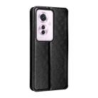 For OPPO Reno11 A JP / PJH110 Cubic Grid Texture Flip Leather Phone Case(Black) - 3