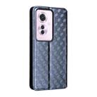 For OPPO Reno11 A JP / PJH110 Cubic Grid Texture Flip Leather Phone Case(Blue) - 3