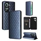 For OPPO Reno11 5G Global Cubic Grid Texture Flip Leather Phone Case(Blue) - 1