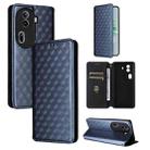 For OPPO Reno11 Pro 5G Global Cubic Grid Texture Flip Leather Phone Case(Blue) - 1