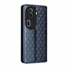 For OPPO Reno11 Pro 5G Global Cubic Grid Texture Flip Leather Phone Case(Blue) - 3