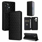 For OPPO Reno11 F 5G / F25 Pro 5G Cubic Grid Texture Flip Leather Phone Case(Black) - 1