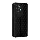 For OPPO Reno11 F 5G / F25 Pro 5G Cubic Grid Texture Flip Leather Phone Case(Black) - 3