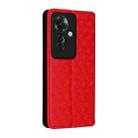 For OPPO Reno11 F 5G / F25 Pro 5G Cubic Grid Texture Flip Leather Phone Case(Red) - 3