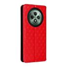 For OPPO Reno12 F 5G Cubic Grid Texture Flip Leather Phone Case(Red) - 3