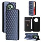 For OPPO Reno12 F 5G Cubic Grid Texture Flip Leather Phone Case(Blue) - 1