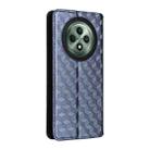 For OPPO Reno12 F 5G Cubic Grid Texture Flip Leather Phone Case(Blue) - 3