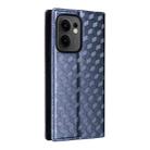 For OPPO Reno13 F 4G / 5G Cubic Grid Texture Flip Leather Phone Case(Blue) - 3