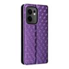For OPPO Reno13 F 4G / 5G Cubic Grid Texture Flip Leather Phone Case(Purple) - 3