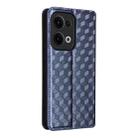 For OPPO Reno13 5G Cubic Grid Texture Flip Leather Phone Case(Blue) - 3