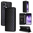 For OPPO Reno13 Pro 5G Cubic Grid Texture Flip Leather Phone Case(Black) - 1