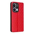 For OPPO Reno13 Pro 5G Cubic Grid Texture Flip Leather Phone Case(Red) - 3