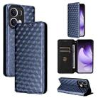 For OPPO Reno13 Pro 5G Cubic Grid Texture Flip Leather Phone Case(Blue) - 1