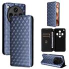 For OPPO Find X8 Ultra 5G Cubic Grid Texture Flip Leather Phone Case(Blue) - 1