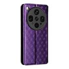 For OPPO Find X8 Ultra 5G Cubic Grid Texture Flip Leather Phone Case(Purple) - 3