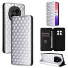 For OPPO F29 Pro 5G Global Cubic Grid Texture Flip Leather Phone Case(Silver) - 1