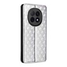 For OPPO F29 Pro 5G Global Cubic Grid Texture Flip Leather Phone Case(Silver) - 3