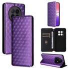 For OPPO F29 Pro 5G Global Cubic Grid Texture Flip Leather Phone Case(Purple) - 1
