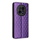 For OPPO F29 Pro 5G Global Cubic Grid Texture Flip Leather Phone Case(Purple) - 3