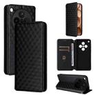 For OPPO Find X8s+ 5G Cubic Grid Texture Flip Leather Phone Case(Black) - 1
