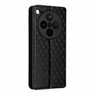For OPPO Find X8s+ 5G Cubic Grid Texture Flip Leather Phone Case(Black) - 3