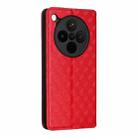 For OPPO Find X8s+ 5G Cubic Grid Texture Flip Leather Phone Case(Red) - 3