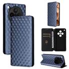 For OPPO Find X8s+ 5G Cubic Grid Texture Flip Leather Phone Case(Blue) - 1