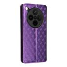 For OPPO Find X8s+ 5G Cubic Grid Texture Flip Leather Phone Case(Purple) - 3
