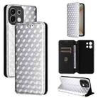 For OPPO K13 5G / K13X 5G / K12S 5G Cubic Grid Texture Flip Leather Phone Case(Silver) - 1