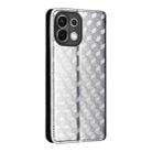 For OPPO K13 5G / K13X 5G / K12S 5G Cubic Grid Texture Flip Leather Phone Case(Silver) - 3